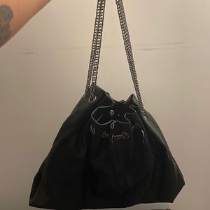 Black Hobo Bag with scrunch strap